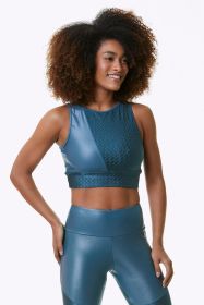 BLUE MAGIC CROPPED SPORTS BRA (size: L)