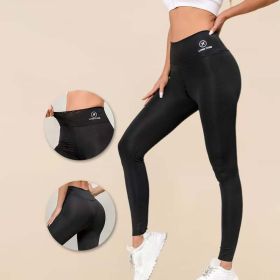 Barbie-Inspired High-Waisted Sharkskin Leggings â€“ Slim Fit 7/8 Yoga Pants for Women, Spring/Summer Workout & Everyday Wear (Color: Black, size: M)