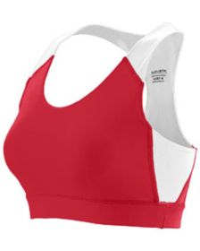 Ladies' All Sport Sports Bra - ROYAL/ WHITE - 2XL (Color: RED/ WHITE, size: L)