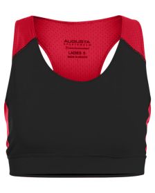 Ladies' All Sport Sports Bra - ROYAL/ WHITE - 2XL (Color: BLACK/ RED, size: M)