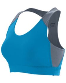 Ladies' All Sport Sports Bra - ROYAL/ WHITE - 2XL (Color: PWR BLUE/ GRAPH, size: 2XL)