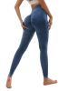 2 Pack Women's Seamless Washed Wide Waistband Sports Leggings, Women's High Waist Yoga Leggings