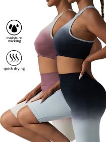 2 Pack Y Back Sports Bras For Women Spaghetti Thin Strap Workout Bras Wirefree Padded Racerback Yoga Bras (Color: 2PACK4, size: S)