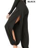 High Slit Boho Harem Yoga Pants for Women â€“ Flowy, Trendy & Comfortable