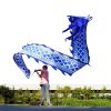 Blue Dragon Poi Gift for Kids & Adults, Celadon Blue Dragon Ribbon streamer Gift for Outdoor Activities & Fitness or Stage Show