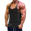 Men's Bodybuilding Stringer Tank Tops Y-Back Fitness Workout T-Shirts