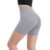 Women's High Waist Biker Shorts Tummy Control Pants Athletic Leggings Spandex Booty Shorts with 6.3In Inseam No Front Seam for Workout Yoga Running Vo