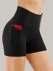 Plus Size Yoga Biker Shorts with Pockets â€“ High Waist, Tummy Control Gym Leggings