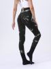 2 Pack Hollow Sexy High Elastic Women's Tie Dye Cutout Tights High Waist Workout Yoga Leggings, Scrunch Butt Lifting Elastic Pants
