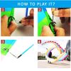 Blue Dragon Poi Gift for Kids & Adults, Celadon Blue Dragon Ribbon streamer Gift for Outdoor Activities & Fitness or Stage Show