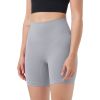 Women's High Waist Biker Shorts Tummy Control Pants Athletic Leggings Spandex Booty Shorts with 6.3In Inseam No Front Seam for Workout Yoga Running Vo