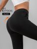 4pcs High-Waisted Flare Sharkskin Leggings â€“ Slim Fit, Lightweight & Sculpting Yoga Pants