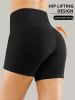 Plus Size Yoga Biker Shorts with Pockets â€“ High Waist, Tummy Control Gym Leggings